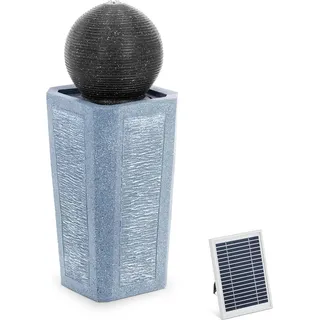 Hillvert Solar Gartenbrunnen Kugel auf Säule LED-Beleuchtung HT-SF-117