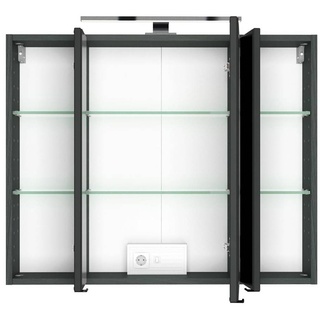 Held-Möbel Spiegelschrank Baabe Grau Graphit 80 cm