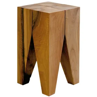 Hocker Backenzahn E15 Eiche geölt braun, Designer Philipp Mainzer, 27x47x27 cm