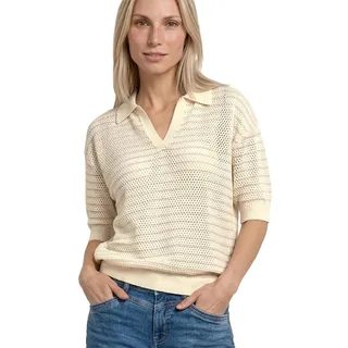 Damen Kurzarm Pullover mit Streifen - 34