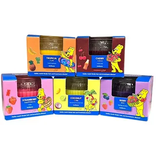 HARIBO Duftkerze Haribo Duftkerze Fruchtig – 5x85g 425g Set süße Duftmomente