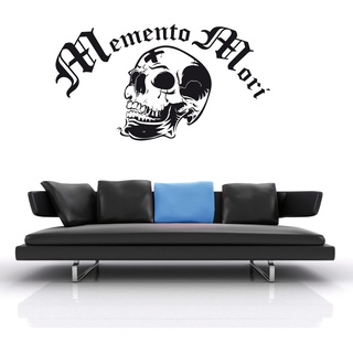 Memento Mori Tod Sterben Wandtattoo mit Totenkopf Aufkleber Sticker Skull Motiv Romantik |KA090