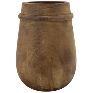 Chic Antique Blumentopf Chic Antique - Vase Blumenvase Deko Holzvase aus altem Holz Braun braun