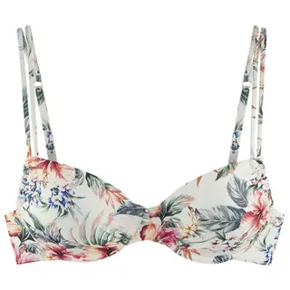 LASCANA Bügel-Bikini-Top Damen creme bedruckt Gr.36 Cup D