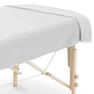 ZenGrowth XXL Massage Handtuch 100×220 cm – Extra Großes Microfaser Sauna-, Strand- & Badetuch – Weich, Schnelltrocknend, Leicht & Pflegeleicht (Weiß)