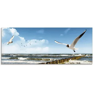 Glasbild ARTLAND "Ostsee", blau (farbe bild(er): blau), B:125cm H:50cm, Bilder, in verschiedenen Größen