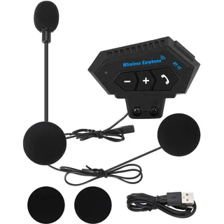 Helm-Headset, BT12 Motorrad Headset, Helm Bluetooth Headset Motorradhelm Headsets Bluetooth Kommunikationssystem für Lautsprecher Freisprechen, Musikanrufsteuerung