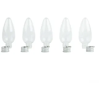 Transparente befüllbare Glühbirnen, hängende Dekoration mit transparenten Kunststoffkugeln und Seilen, einzigartiges Design von befüllbaren Glühbirnen für Feiern (10 Stück)