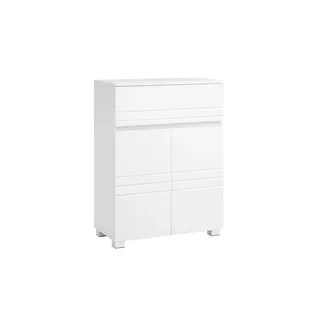 VASAGLE Badezimmerschrank 60 x 80 x 30 cm Weiß