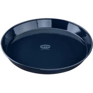 Dr. Oetker Kuchenblech 30 cm Back-Liebe Emaille – Schnitt- & kratzfeste Backform mit Emaille – 30er Kuchenform in Dunkelblau