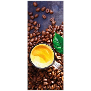 Wallario Memoboard Kaffee und Bohnen schwarz