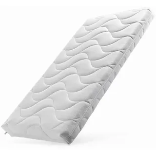 Kindermatratze SUSU - Nur für kurze Zeit: 30% Rabatt, Jabari, 12 cm hoch, (Babymatratze 70x140 cm für Babybett oder Wiege I Kindermatratze 70x140 Jugendmatratze mit Hochwertige Qualität Bezug), Belastbar bis 70kg,Optimales Schlafklima ATMUNGSAKTIV durch KLIMAWATTE blau 70 cm x 140 cm x 12 cm
