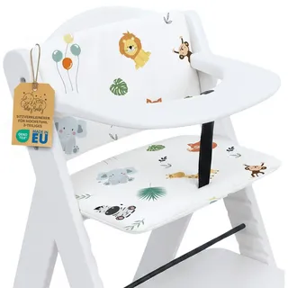 Totsy Baby Sitzverkleinerer für Hochstuhl Baby Sitzkissen Stuhl 2-teilig - Kinder Sitzauflage für Hauck Stokke Kinderhochstuhl High Chair Cover für Treppenhochstuhl und Babystuhl Oeko-Tex Safari