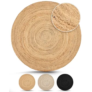 carpetfine Nele Juteteppich 250 x 250 cm Beige