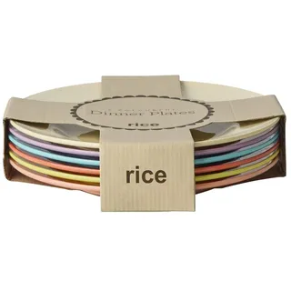 Rice Melamine Round Dinner Plates, Teller, Mehrfarbig