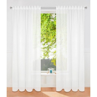 my home Gardine Dolly, Multifunktionsband (1 St), transparent, gewebt, Polyester weiß 140 cm x 175 cm