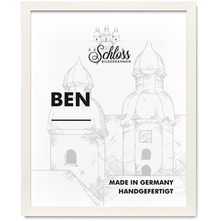Schloss BILDERRAHMEN Ben 59,4x84 cm DIN A1, Dekor Weiß