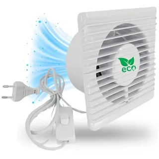 TronicXL Radialventilator 100mm Abluft / Zuluft Grow Lüfter Ventilator für Homebox Growbox Zelt, Zubehör für Grower Anbau Anzucht Feuchtraum weiß