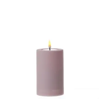 LED Kerze MIA outdoor Deluxe Homeart Stumpenkerze Außen H: 12,5cm D: 7,5cm rosa