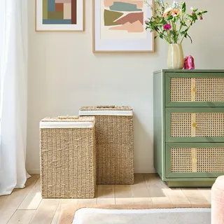 La Redoute Interieurs Set Aus 2 Wäschekörben, Aus Geflochtenem Seegras, Azuro Natur