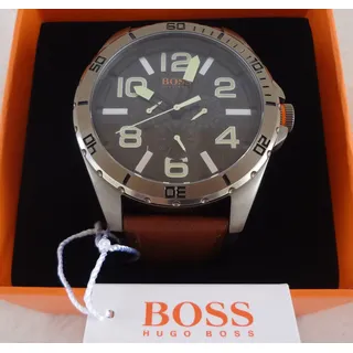 XXL Herrenuhr (48/51mm) von Hugo Boss orange #HB240 große Uhr mit Multifunktion