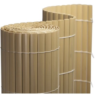 PVC Sichtschutzmatte | 100x400 cm, bambus | JAROLIFT Sichtschutz / Sichtschutzzaun aus Kunststoff für Balkon, Garten, Terrasse