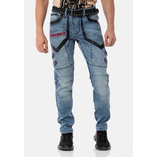 Cipo & Baxx Bequeme Jeans im rockigen Design blau