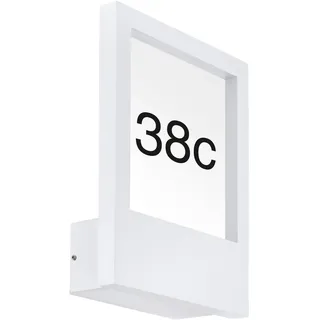 EGLO Außenleuchte Aluminium Glas 33,5 cm IP44 1 flammig weiß