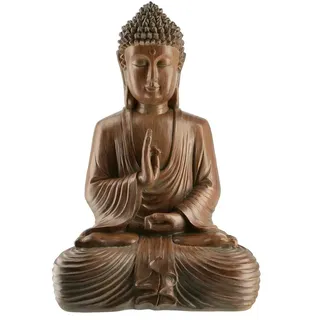Deko Buddha , braun , Polyresin (Kunstharz) , Maße (cm): B: 29,8 H: 44 T: 21