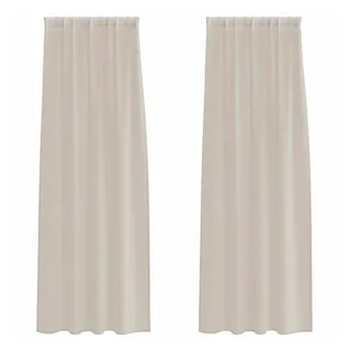 vidaXL Voile-Vorhang Ösen 140 x 245 cm Beige 2 St.