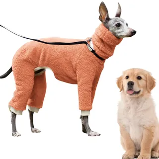 Winter-Hundekleidung, Rollkragen-Pyjama für Hunde 4 Beine vollständig | Warme Hundekleidung für kleine, mittelgroße und große Hunde, kaltes Wetter, Herbst un
