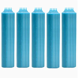 TSB Werk Spitzkerze 25x Stabkerze Tischkerze Wachskerze Durchgefärbt, Tropffrei, Kerze, 180 x 22mm, Set blau