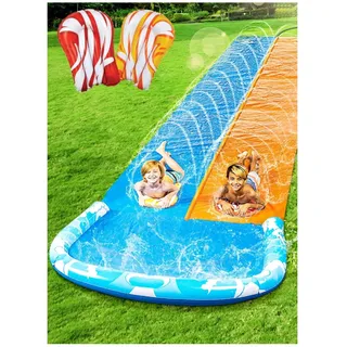 Wasserrutsche Wasserrutsche Set Wasserbahn mit Bodyboards Kinder Erwachsene G...