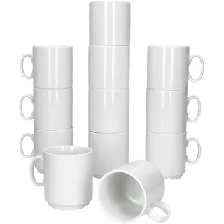 Mambocat Kaffeetasse 0,25 l Weiß 12 St.
