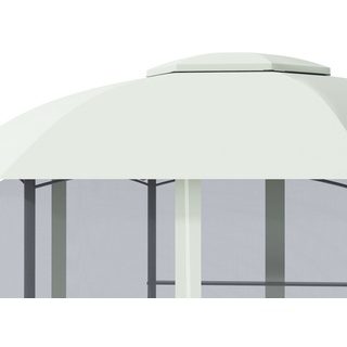 Outsunny Gartenpavillon Pavillon 4 x 5 m Festzelt Partyzelt wetterfest wasserabweisend Zelt mit Seitenwänden und zweistufigem Dach Stahl + Polyest...