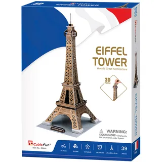 3D Puzzles - Eiffelturm | 3D Puzzle für Erwachsene Und 3D Puzzle Kinder ab 14 Jahren | Mdellbausatz Erwachsene | 39 Teilen | Geschenk Für Kinder