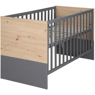 roba 2 in 1 Baby- & Beistellbett Anna Grau 60 x 120 cm