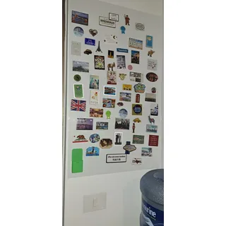 Magnetfolie | Haftgrund für Magnete | Magnettafel | Ferrofolie selbstklebend | beschreibbar, abwischbar, magnetisch | (weiß, 200x40cm)