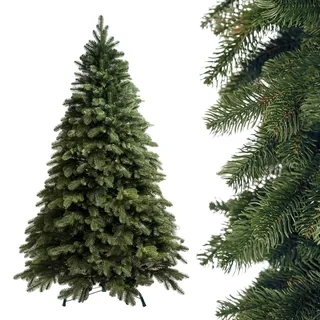 SMEREKA® Künstlicher Weihnachtsbaum 300 cm [Spritzguss 100% 3D-Zweigen mit 6015 Spitzen, dicht] Naturgetreu, Made in EU - Nordmanntanne Künstlich mit Metallständer - Christbaum Christmas Tree
