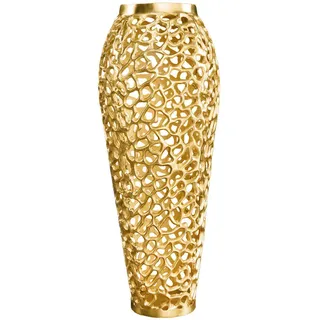 riess-ambiente Bodenvase, Gold, Metall, Floral, Abstrakt, Organisch, 64 cm, Dekoration, Vasen, Bodenvasen