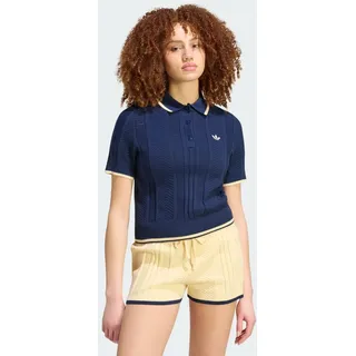 adidas CALI POLOSHIRT, ZOPFMUSTER - Night Indigo - XS