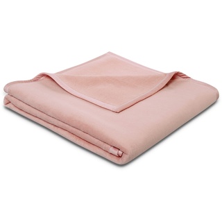 biederlack® Flauschige Kuschel-Decke Pure Cotton I Made in Germany I Öko-Tex Standard 100 I Wohn-Decke aus 100% Baumwolle in rosa I Couch-Decke 150x200 cm | nachhaltig produziert
