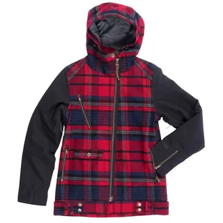 Holden Damen Moto Snowboard Jacke, schwarz rot, S EU