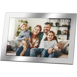Krüger&Matz Kruger&Matz digitaler Bilderrahmen FRAMEO Wi-Fi 10,1" hochwertiges Spiegelpanel - Schwarz