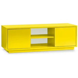 Aileenstore TV-Lowboard Fernsehertisch HiFi Kommode Sideboard Blickfangmöbel Gelb