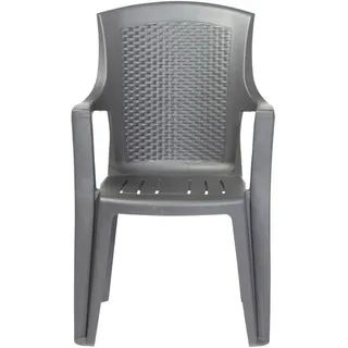 PROGARDEN Eden Stapelstuhl 62 x 60 x 89 cm anthrazit 4er Set