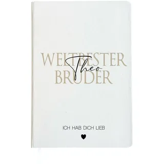 Manufaktur Liebevoll Notizbuch Bruder Geschenk mit Namen personalisiert Notizheft weltbester Bruder Geburtstag Geschenk Bruderherz Journal Tagebuch Männer Dankeschön Geschenk Weihnachten (Bruder)