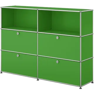 USM Haller Sideboard mit 4 Klapptüren und 2 offenen Fächern grün