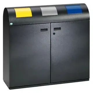 VAR Mülleimer WS 100R 80 l Antik-Silber