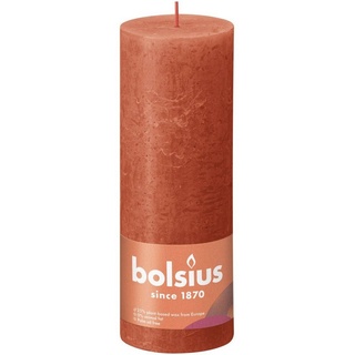 Bolsius  Rustik Stumpenkerze 19 x 6.8 cm herbstliches orange